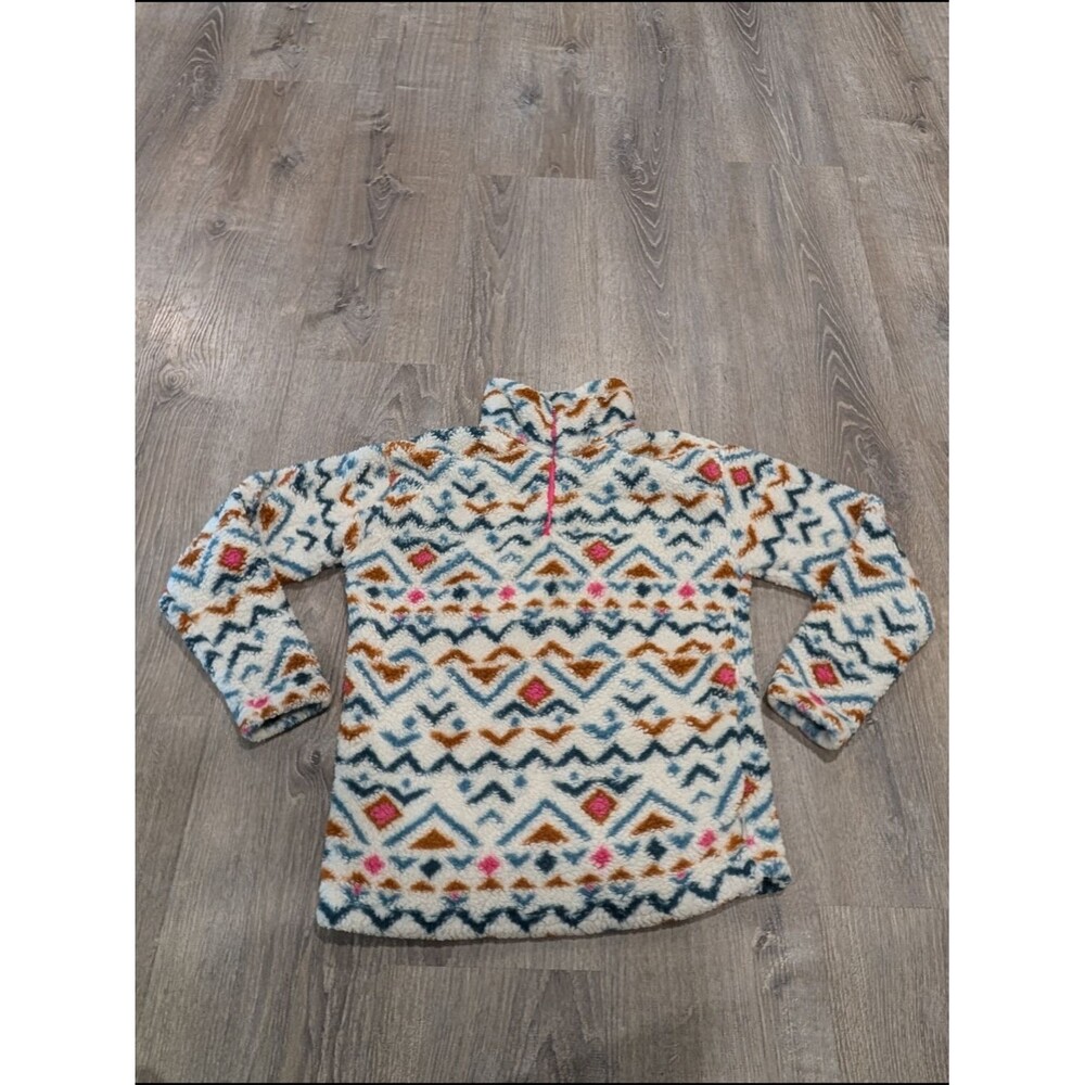 Eddie Bauer Geometric Sherpa Fleece 1/4 Zip